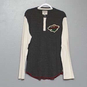 CCM NHL apparel Minnesota Wild long sleeve Henley shirt